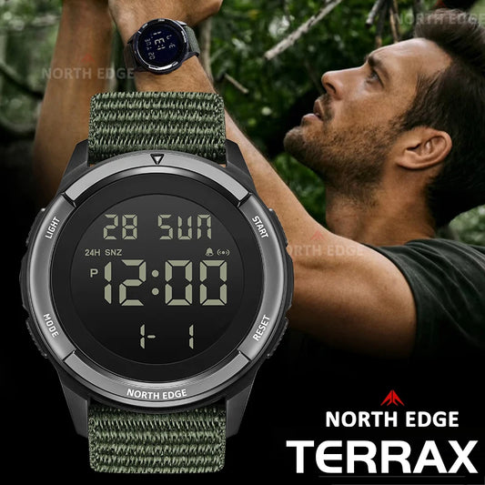 NORTH EDGE TERRAX Men’s Sport Watch – 50M Waterproof