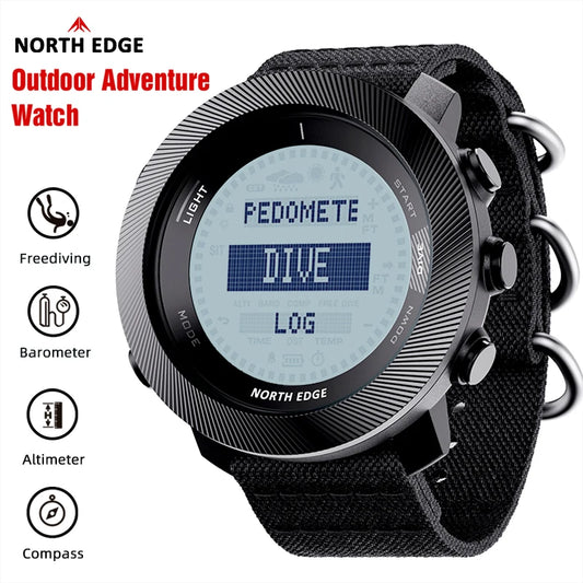 NORTH EDGE APACHE-D Free Dive Watch – 100M Waterproof