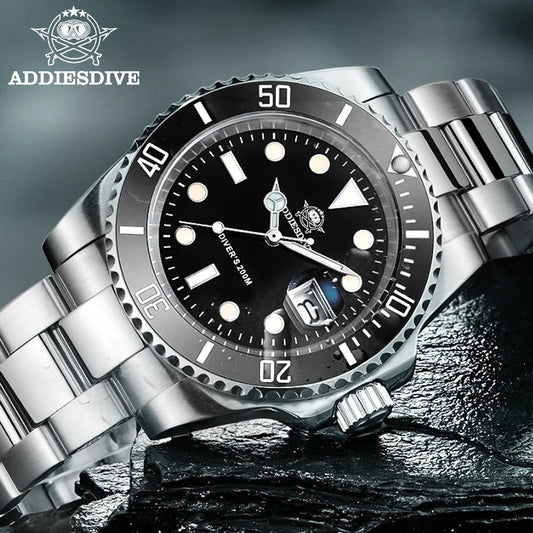 ADDIESDIVE H3 Quartz Diver-Style Watch – 41mm, Ceramic Bezel, Miyota 2115, 200m