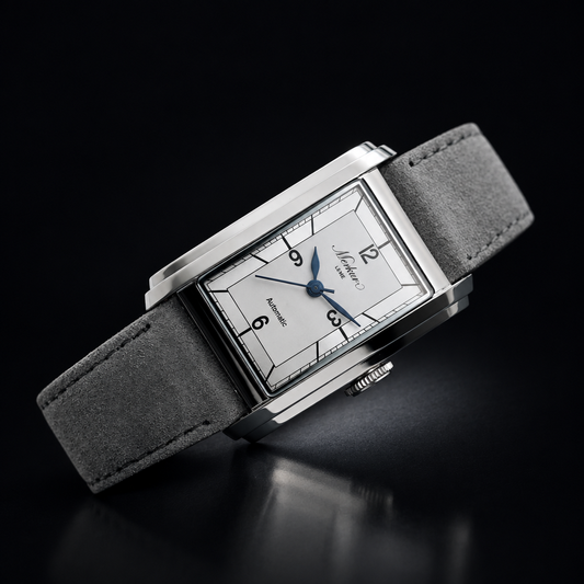 MERKUR NH05 Rectangle Retro Automatic Watch – Sapphire, NH05 Movement