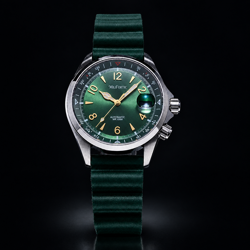 Milifortic S089 Field Sport Watch – 39.5mm Automatic, Compass Bezel, Sapphire