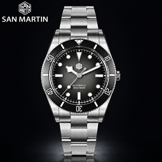San Martin 37mm Vintage Dive Watch – ST2130 Automatic, Sapphire, 200m