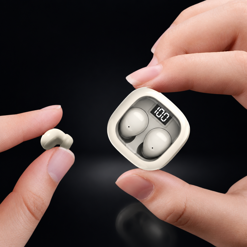 GizmoLaxy Mini Sleep Earbuds – Bluetooth, Soft Silicone, 25h with Case