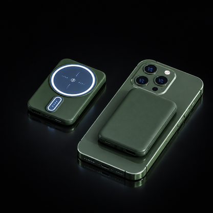 5000mAh magnetic power bank, dark studio