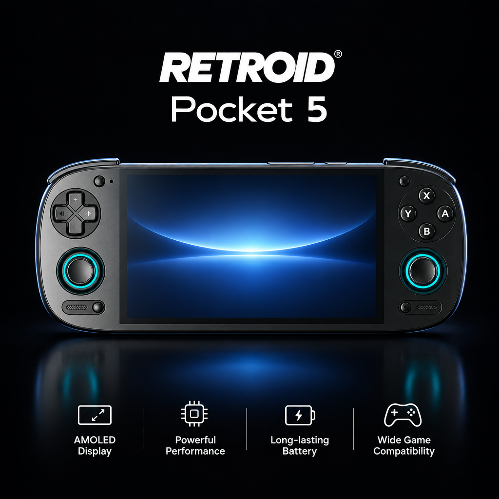 Retroid Pocket 5 AMOLED Handheld Game Console