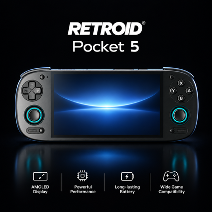 Retroid Pocket 5 AMOLED Handheld Game Console