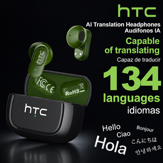 HTC NE51 AI Translator Earbuds – Break Language Barriers Instantly