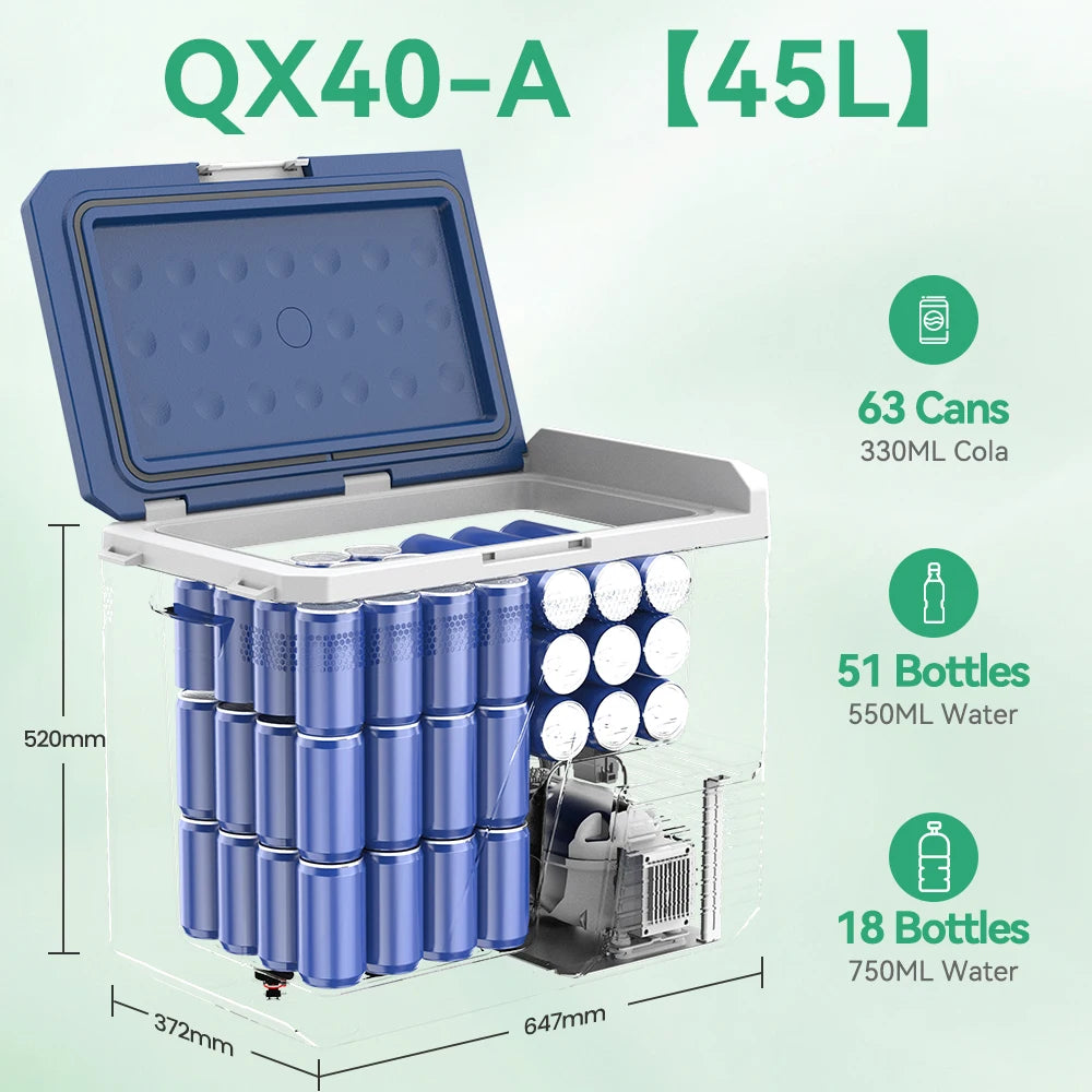 ALPICOOL Portable Car Fridge Freezer – 27L, 36L & 45L, 12V/24V DC & Mains