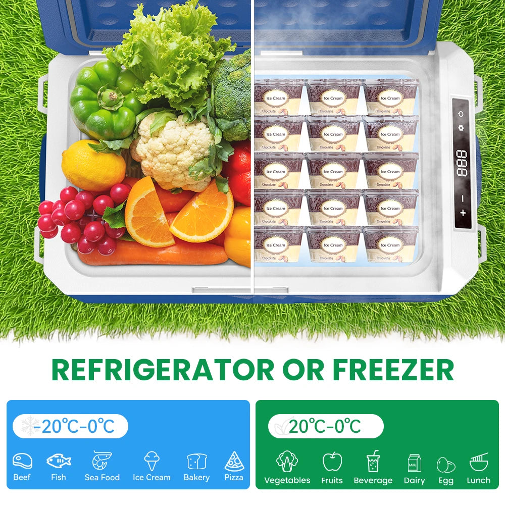 ALPICOOL Portable Car Fridge Freezer – 27L, 36L & 45L, 12V/24V DC & Mains