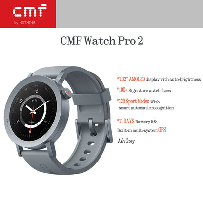 CMF by Nothing Watch Pro 2 — AMOLED Smartwatch with GPS & Bluetooth Calls