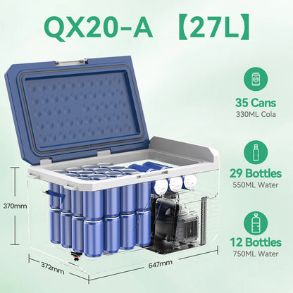 ALPICOOL Portable Car Fridge Freezer – 27L, 36L & 45L, 12V/24V DC & Mains