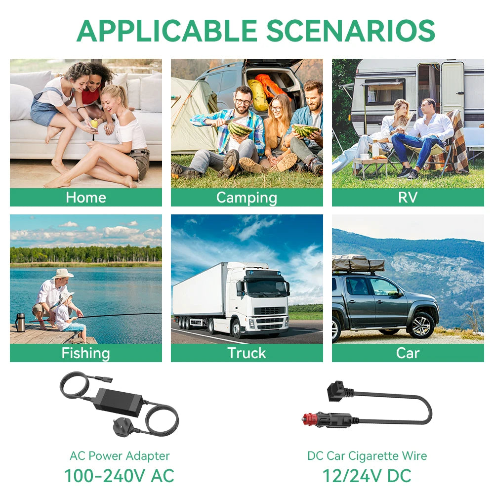 ALPICOOL Portable Car Fridge Freezer – 27L, 36L & 45L, 12V/24V DC & Mains