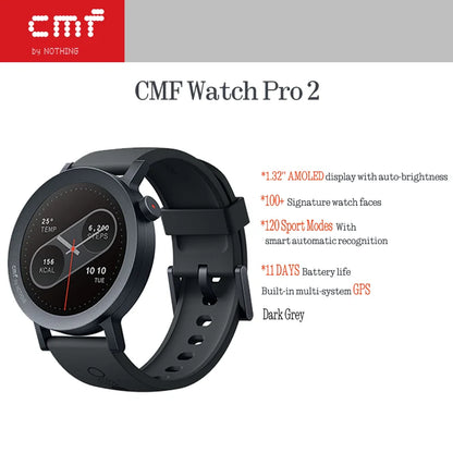 CMF by Nothing Watch Pro 2 — AMOLED Smartwatch with GPS & Bluetooth Calls