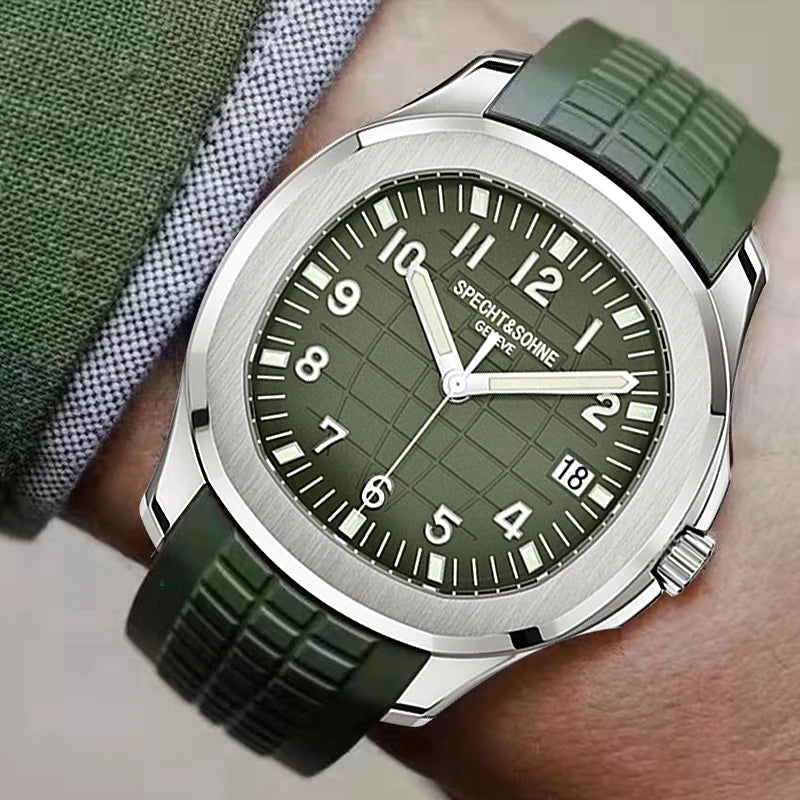 Specht & Söhne Automatic Sport Watch – Green Sapphire, 50M