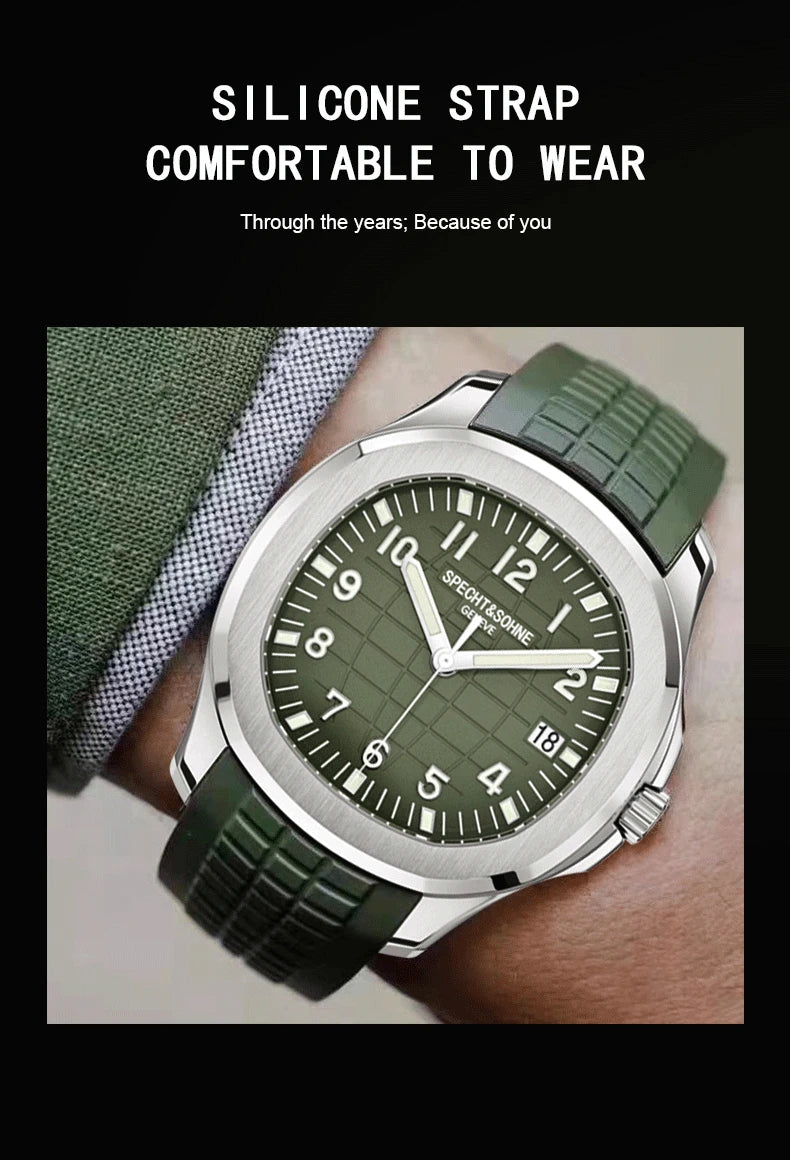 Specht & Söhne Automatic Sport Watch – Green Sapphire, 50M