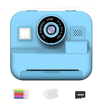 Kids Thermal Instant Print Camera – 1080P with 32GB Card