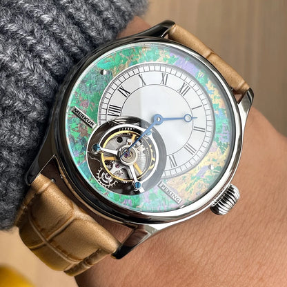 Merkur Tourbillon Mechanical Watch – Sapphire, High-Frequency