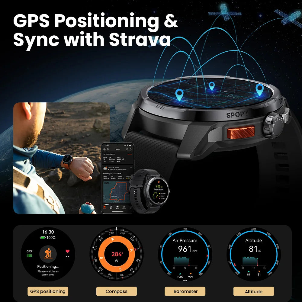 HAYLOU Solar Ultra GPS Smartwatch | 1.6" AMOLED 5ATM