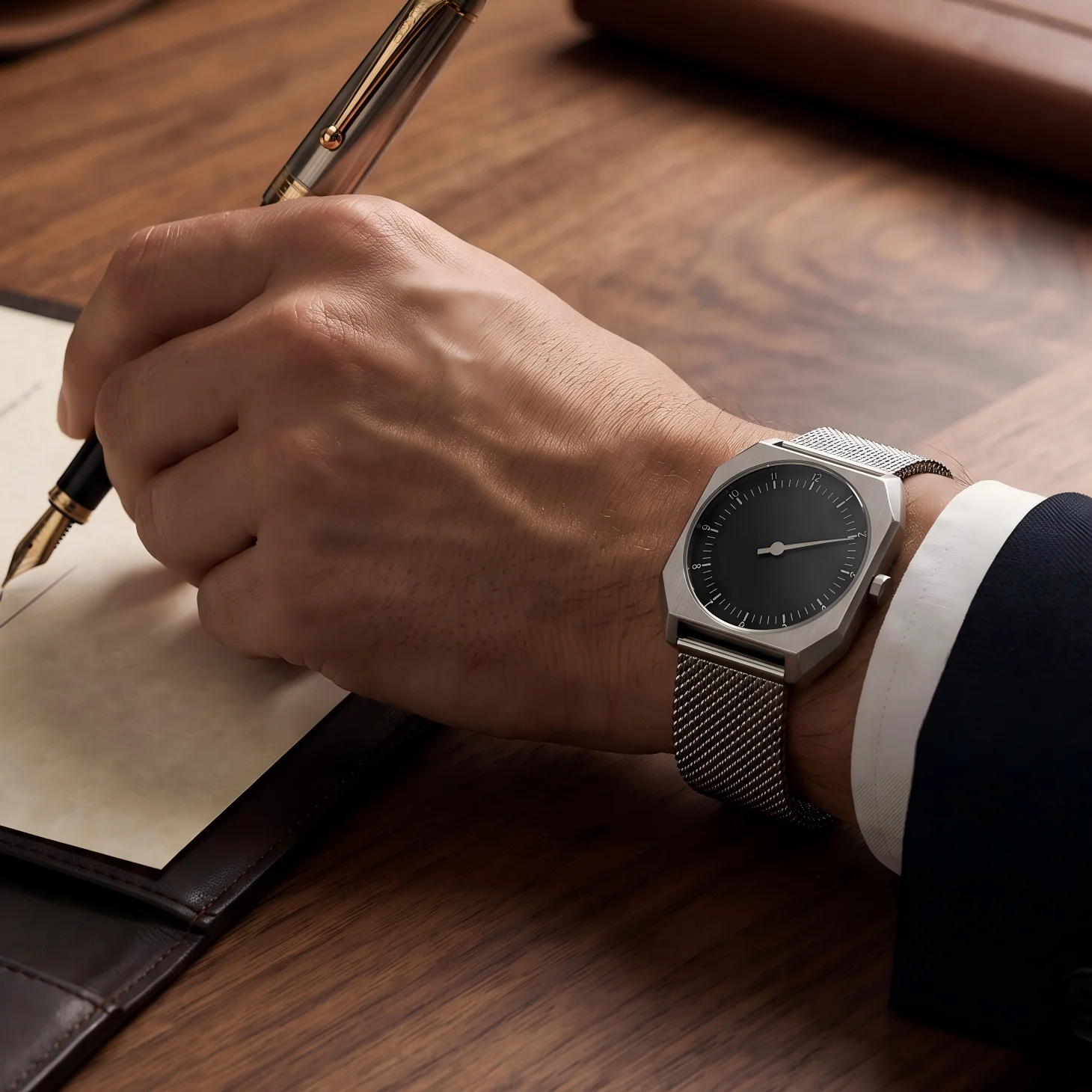 SKU Vintage Slow Watches for Man Luxury Brand High Quality Vintage Style Quartz Rare Watch Unique Design Fashion Wrist Mens Watc