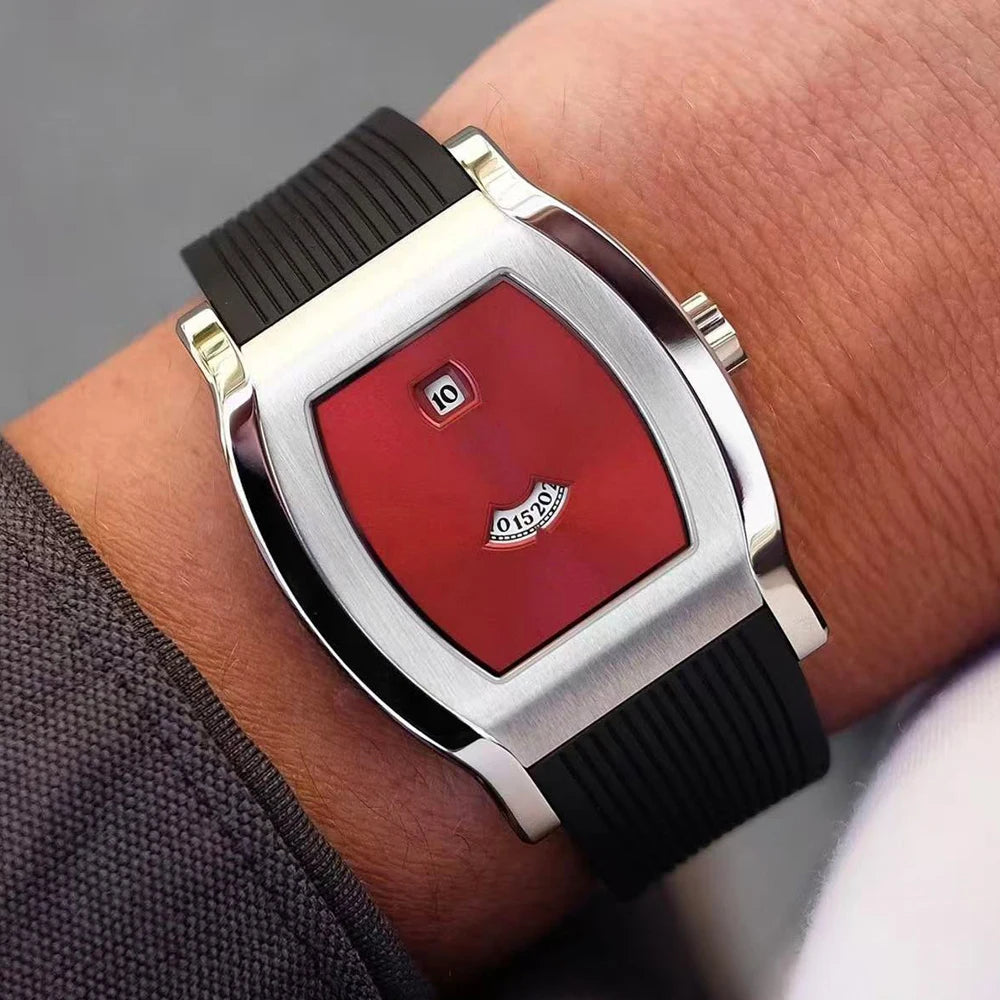 Specht & Söhne Retro Square Jump Hour Watch – Seagull Movement, Sapphire, 50M