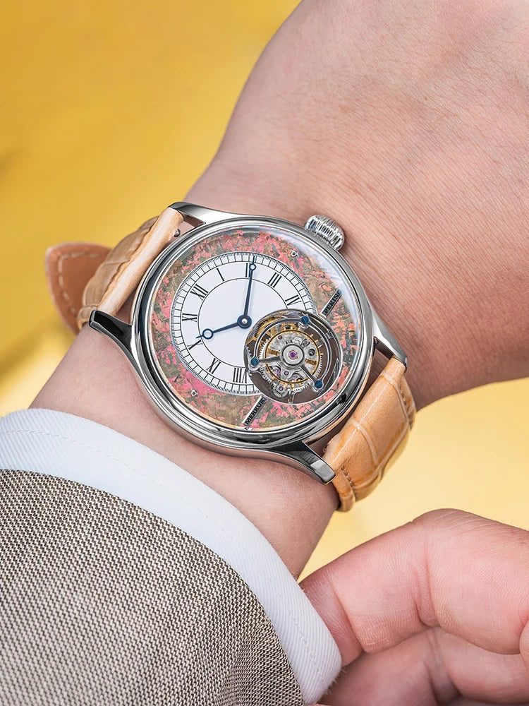 High-frequency Coaxial Merkur 100% Tourbillon Watch Men's Sapphire Watch For Men Mechanical Wristwatches Relogio Masculino