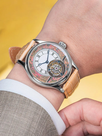 Merkur Tourbillon Mechanical Watch – Sapphire, High-Frequency