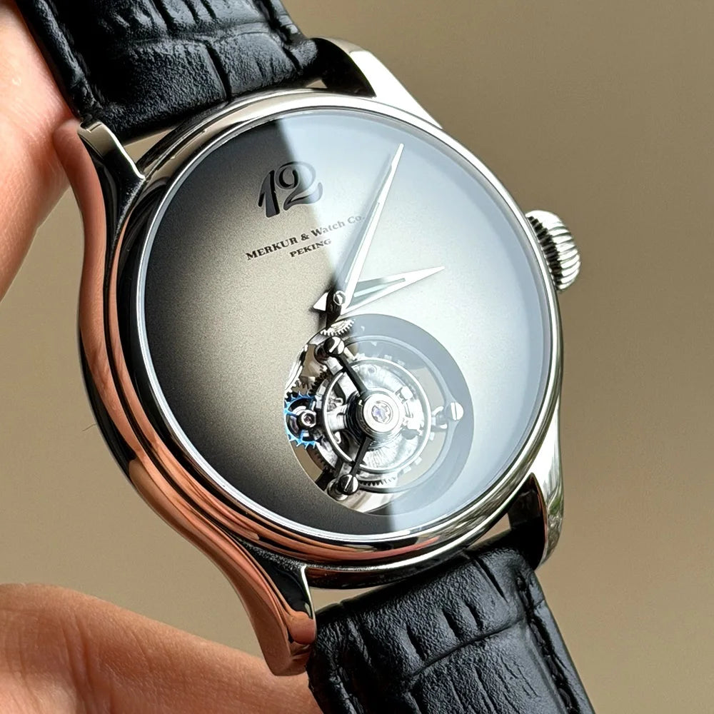 High-frequency Coaxial Merkur 100% Tourbillon Watch Men's Sapphire Watch For Men Mechanical Wristwatches Relogio Masculino