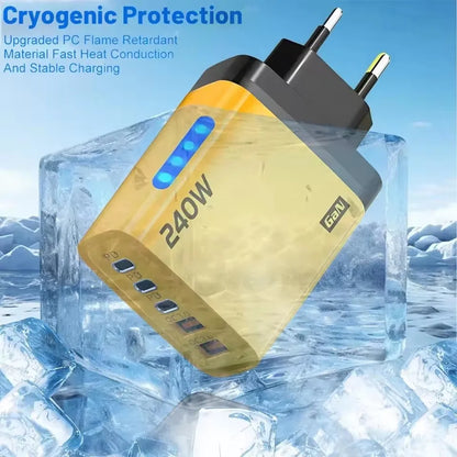 5-in-1 GaN Desktop Charger – 240W Fast Charging