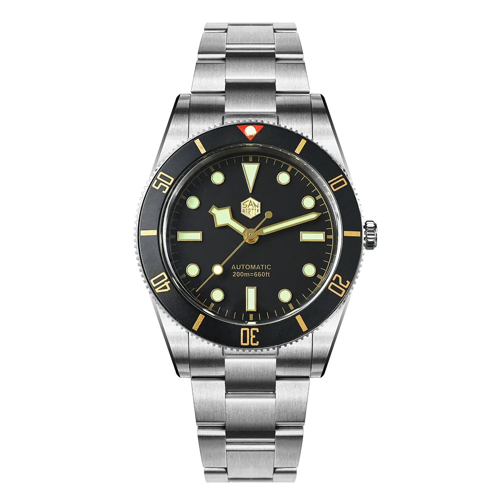San Martin 37mm Multiple Colors BB54 ST2130 Vintage Diving Wristwatch For Men OTF Clasp BGW-X1 Lume 20ATM Reloj Hombre SN0138GB