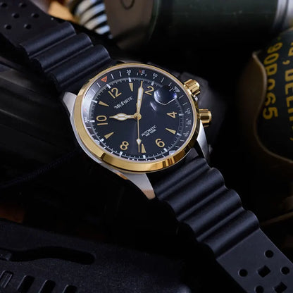 Milifortic S089 Field Sport Watch – 39.5mm Automatic, Compass Bezel, Sapphire