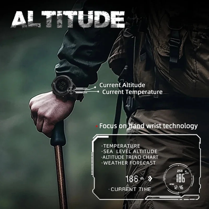 NORTH EDGE Apache-46 Sport Watch — Altimeter, Compass & Barometer