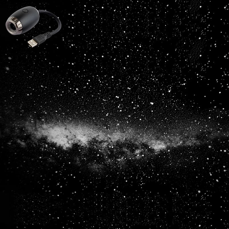 GizmoLaxy Galaxy Star Projector – USB Night Light for Car, Bedroom & Tent