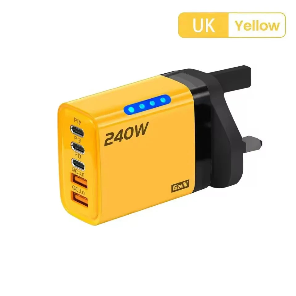 5-in-1 GaN Desktop Charger – 240W Fast Charging