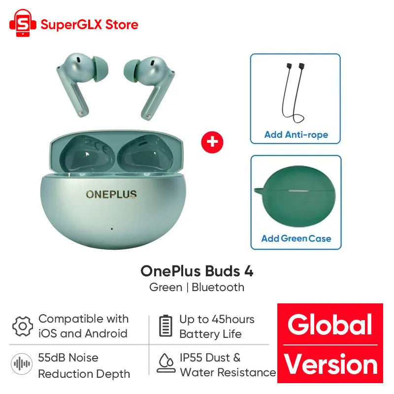 OnePlus Buds 4 – ANC TWS Earbuds, 55dB, IP55