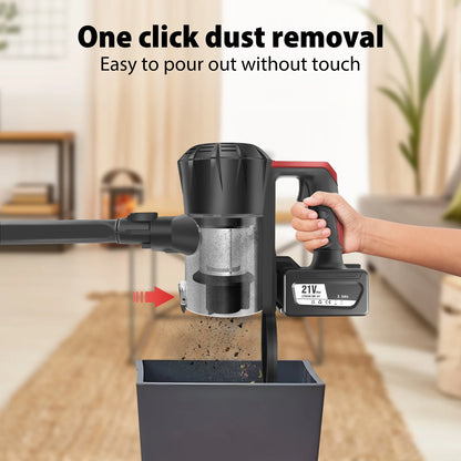 Cordless Stick Vacuum Cleaner | 17000PA 8-in-1 with LED Light