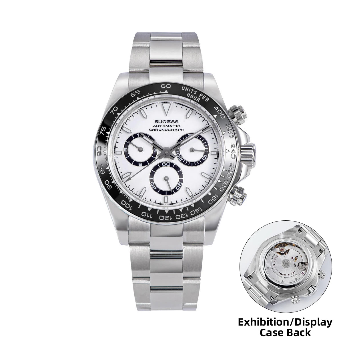 Sugess Panda Chronograph S418 – SL4801 Automatic, Ceramic Bezel, Sapphire