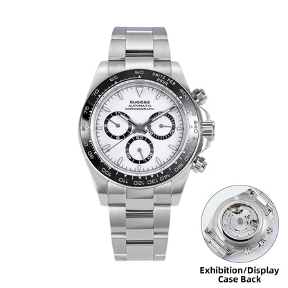 Sugess Panda Chronograph S418 – SL4801 Automatic, Ceramic Bezel, Sapphire