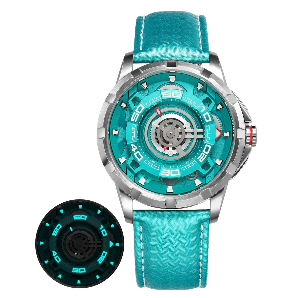 BERNY Automatic Skeleton Watch – MIYOTA 82S0, Sapphire, 5ATM, 3D Dial