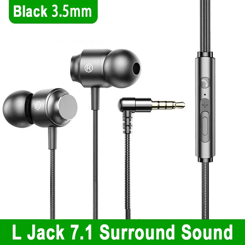 Wired Gaming Headset | HiFi Bass In-Ear Type-C & 3.5mm