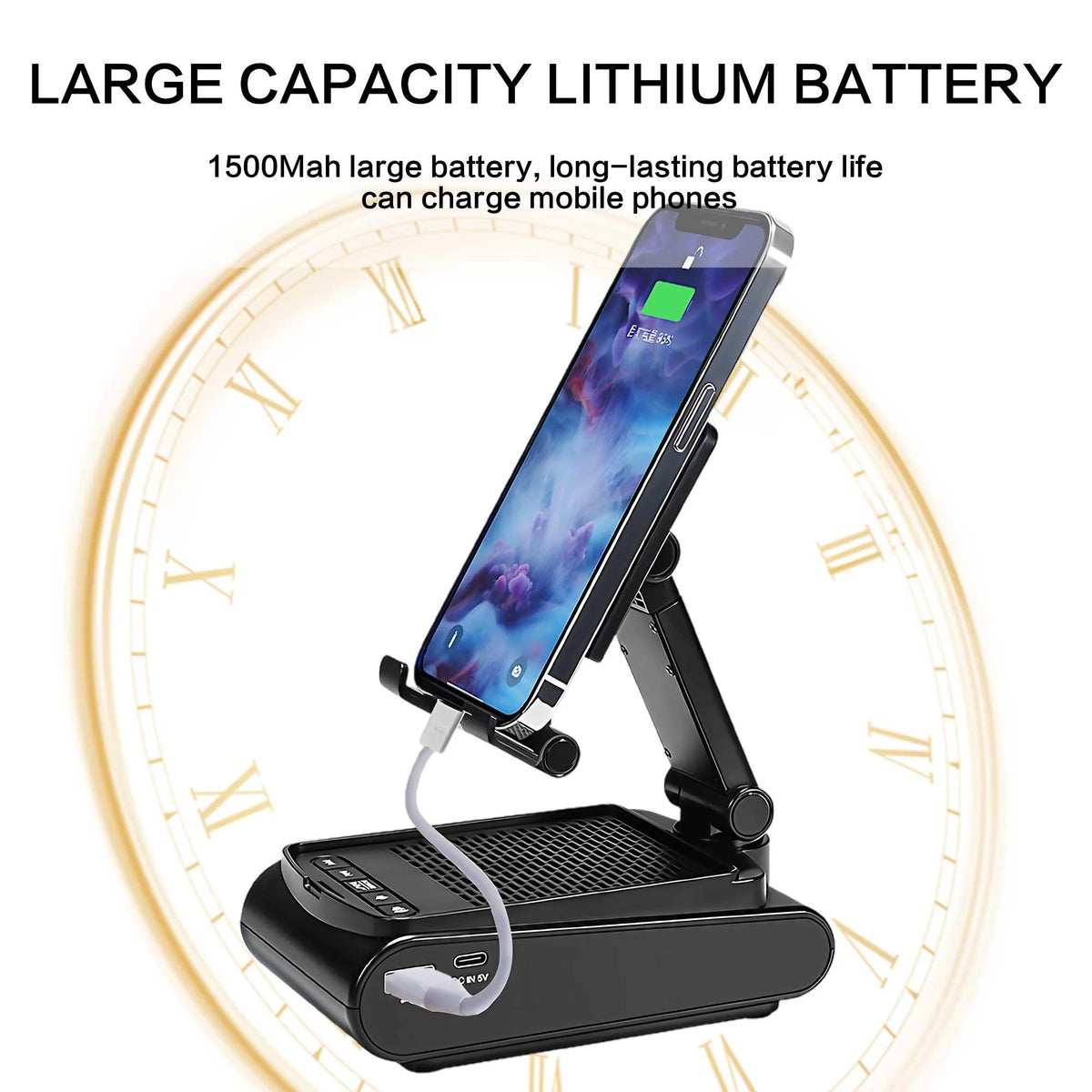 Wireless 5.1 Speaker & Phone Stand – 1500mAh
