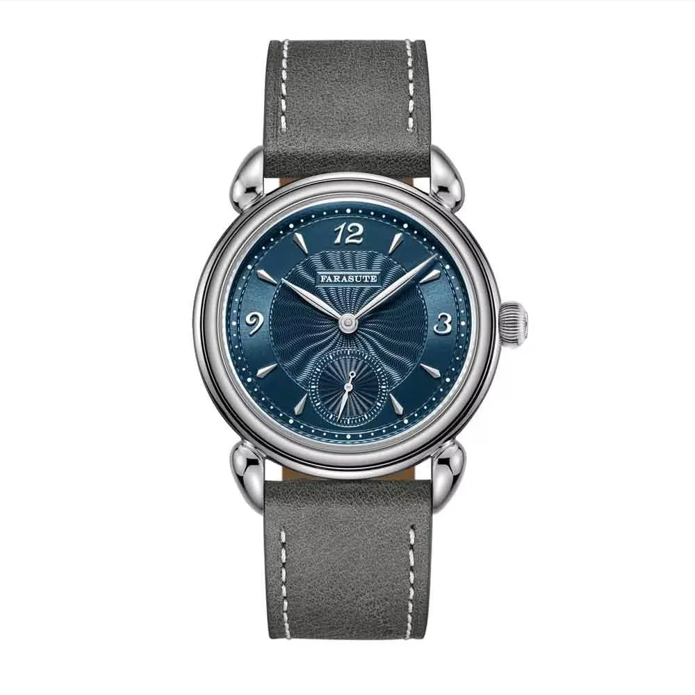 FARASUTE Retro 37mm Manual Swiss SW261 Mechanical Movement Watch For Men Casual 5Bar Waterproof Sapphire Wristwatch Reloj Hombre