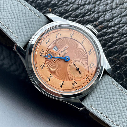 Pierre Paulin Jumping Hour Watch – Salmon Dial, ST17 Automatic, 38mm, Date