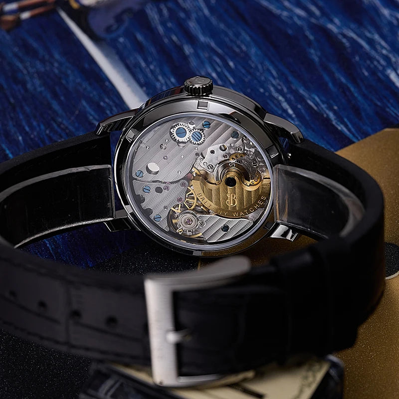 Baltany S4128 Micro-Rotor Automatic Watch – MOP Dial, Sapphire, Exhibition Caseback