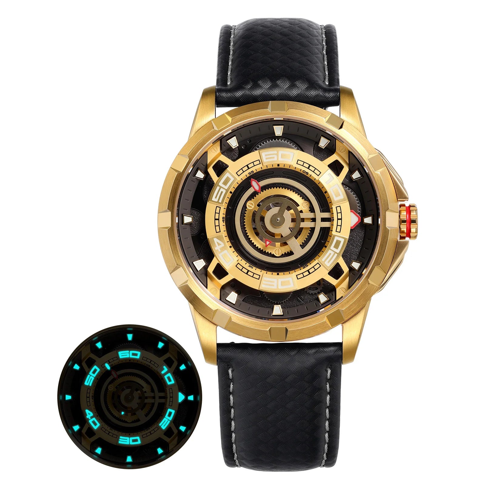 BERNY Automatic Skeleton Watch – MIYOTA 82S0, 3D Dial, Sapphire, 5ATM