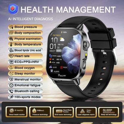 2026 ECG Smart Watch | Blood Oxygen, BP & Lipids Monitor