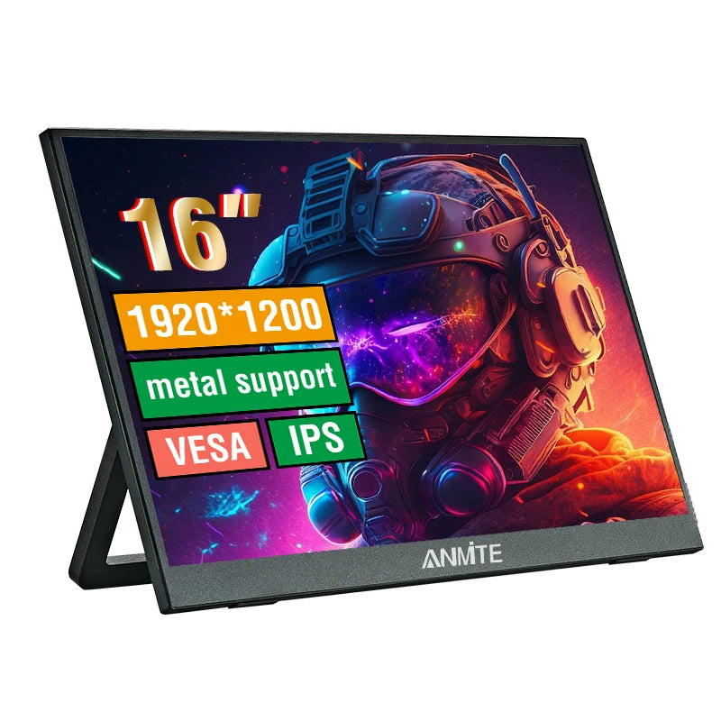 Anmite 16" Portable Touch Monitor – 1200P HDR, 16:10