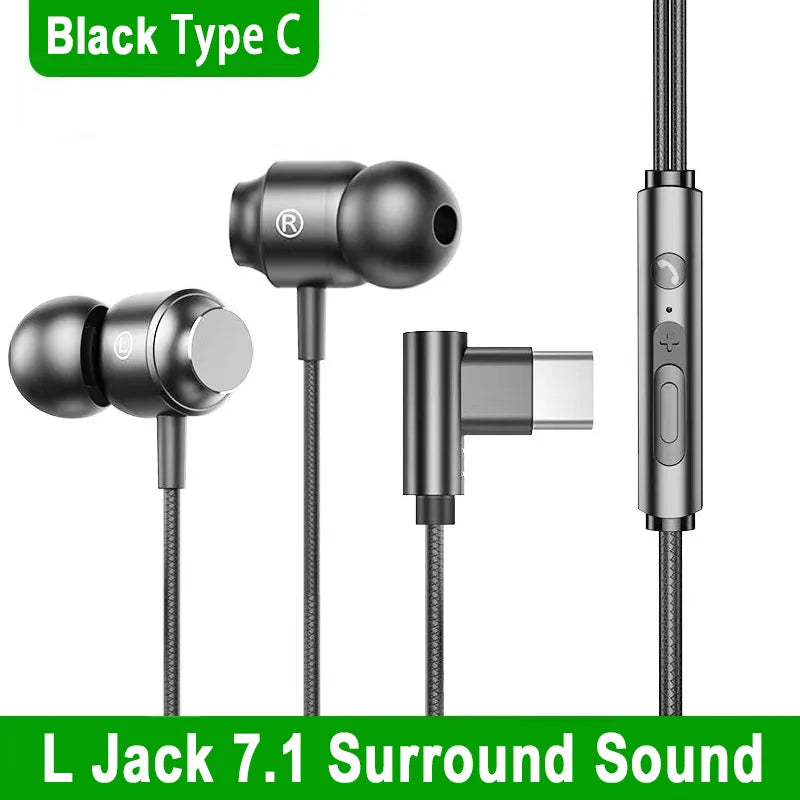 Wired Gaming Headset | HiFi Bass In-Ear Type-C & 3.5mm
