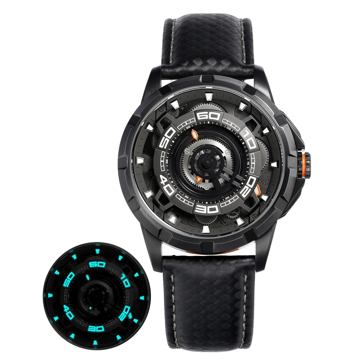 BERNY Automatic Skeleton Watch – MIYOTA 82S0, Sapphire, 5ATM, 3D Dial