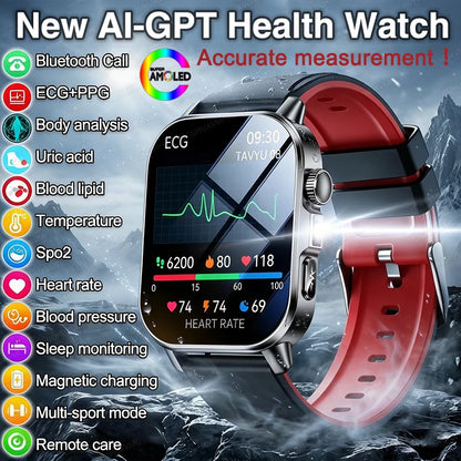 2026 ECG Smart Watch | Blood Oxygen, BP & Lipids Monitor