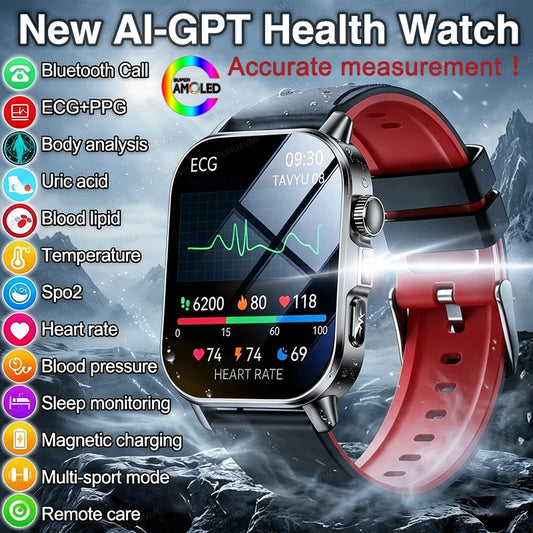 2026 ECG Smart Watch | Blood Oxygen, BP & Lipids Monitor
